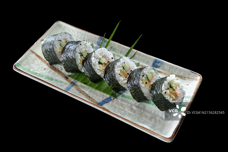 日式寿司卷合集：东方美食图片素材