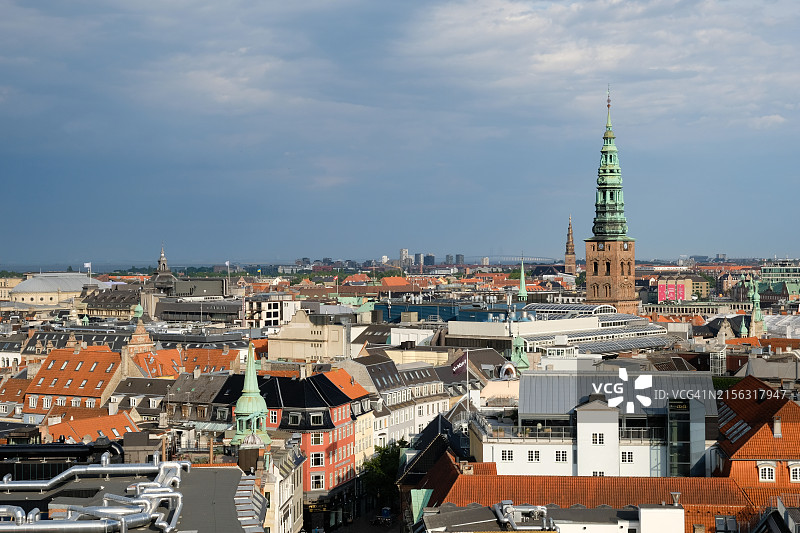丹麦哥本哈根城市航拍图片素材
