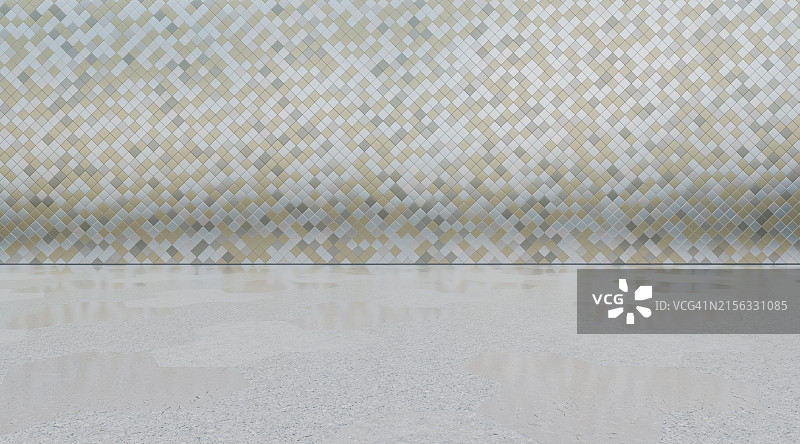 大理石地板和抽象金属墙图片素材