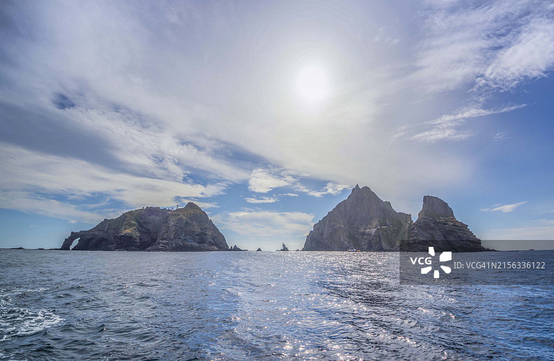 郁陵郡庆尚北道的独岛、东岛和西岛图片素材