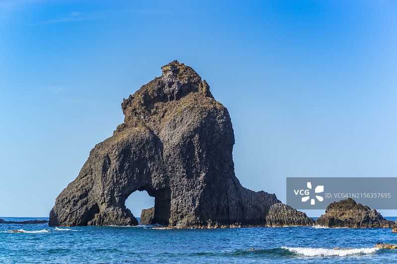 庆尚北道郁陵郡的独岛，三兄弟岩图片素材