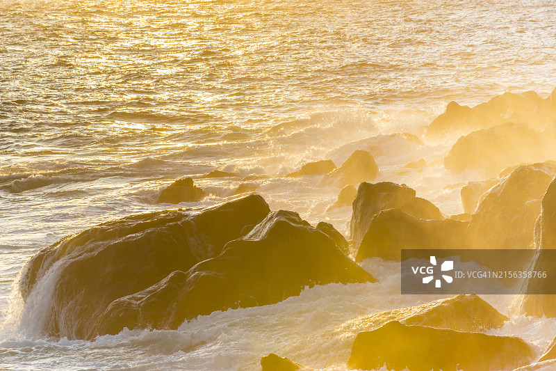 郁陵岛，郁陵郡，庆尚北道，苎洞蒙古砾石海滩图片素材