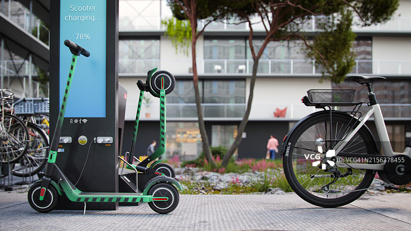 太阳能充电站图片素材