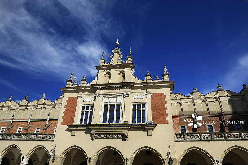 克拉科夫中央集市广场的纺织会馆图片素材