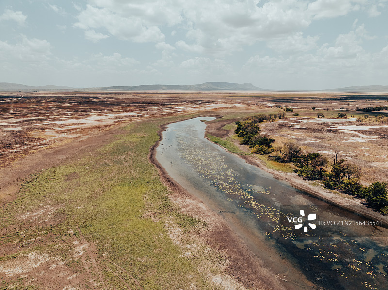 西澳大利亚金伯利Parry Lagoons自然保护区的Marlgu死水潭图片素材
