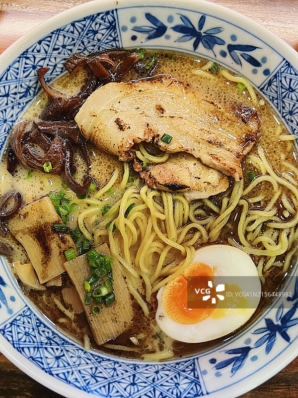 传统日式拉面特写图片素材