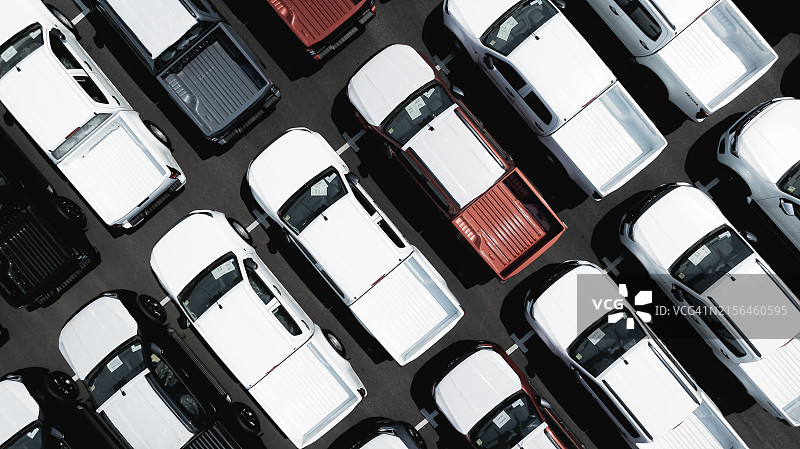泰国出口新车海运航拍图片素材