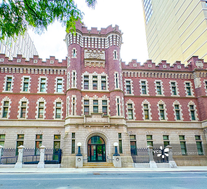 纽约市上西区军械库建筑主立面图片素材