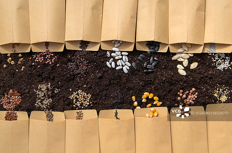 餐桌上食物的高角度视角图片素材