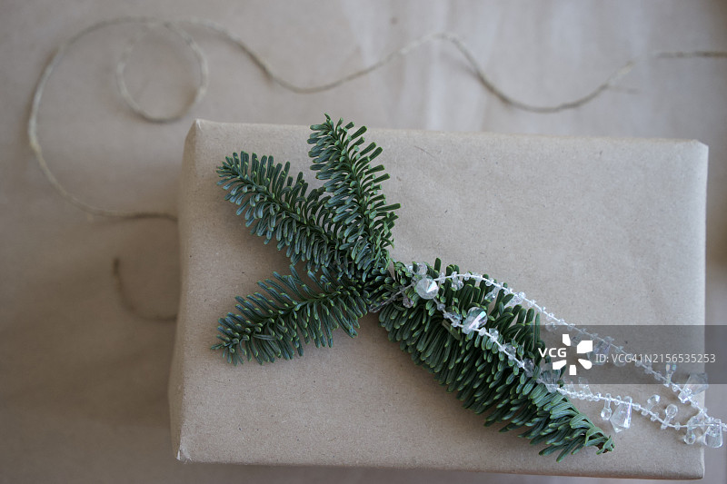 桌上圣诞装饰特写图片素材