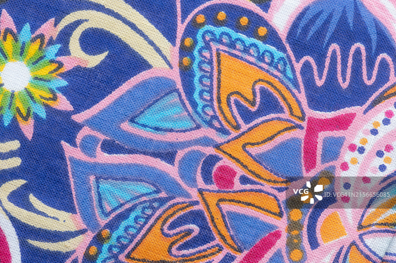 印度亚麻布面料无缝图案纹理背景图片素材