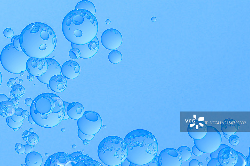 水滴和气泡3D渲染图片素材
