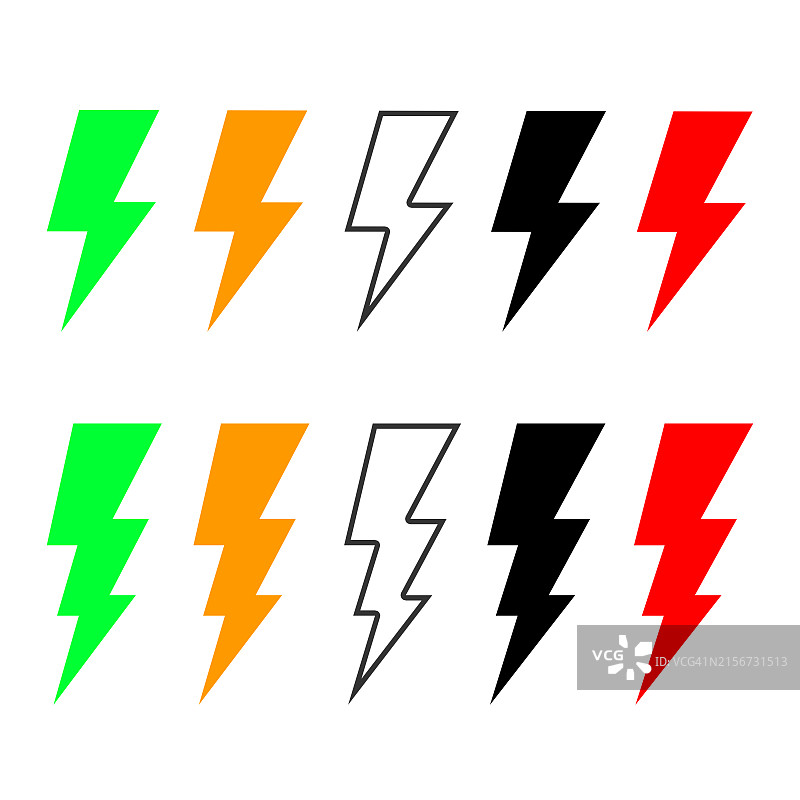 闪电符号图标矢量素材图片素材