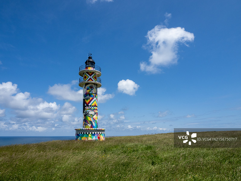 西班牙坎塔布里亚自治区阿霍灯塔图片素材