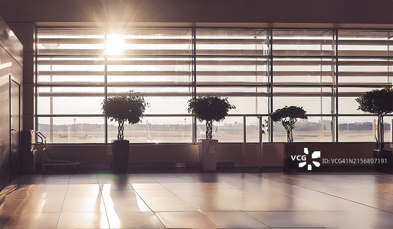 机场航站楼的等候区图片素材