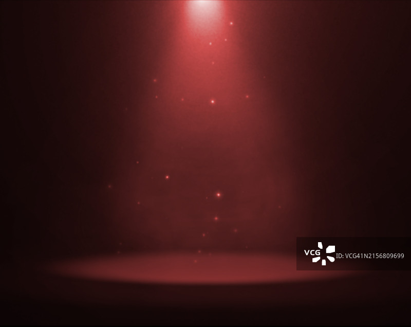 红色聚光灯照亮舞台图片素材