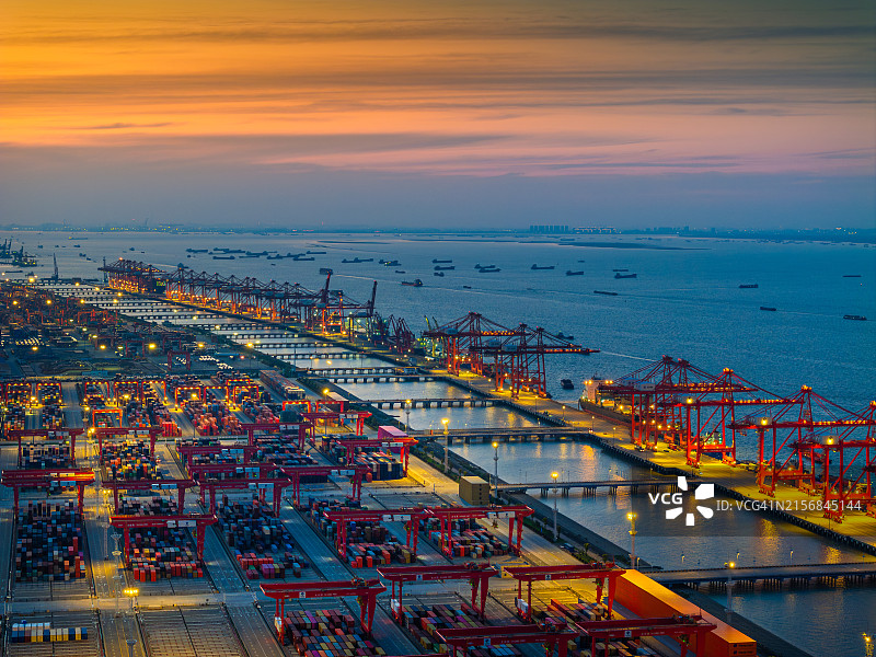 太仓港口鸟瞰图图片素材