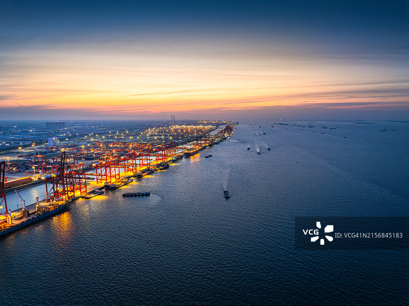 太仓港口鸟瞰图图片素材