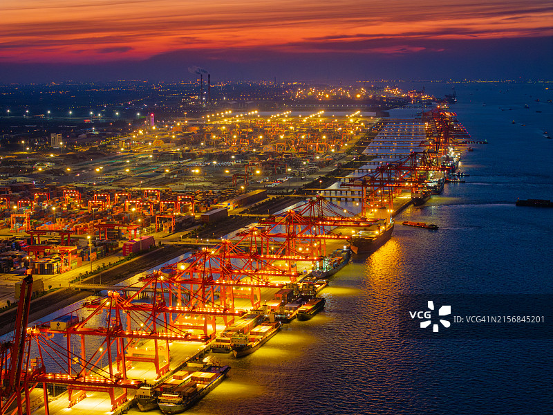 太仓港口鸟瞰图图片素材