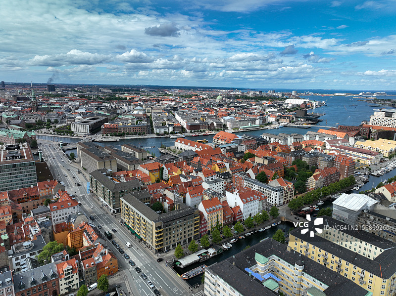 丹麦哥本哈根城市航拍图片素材