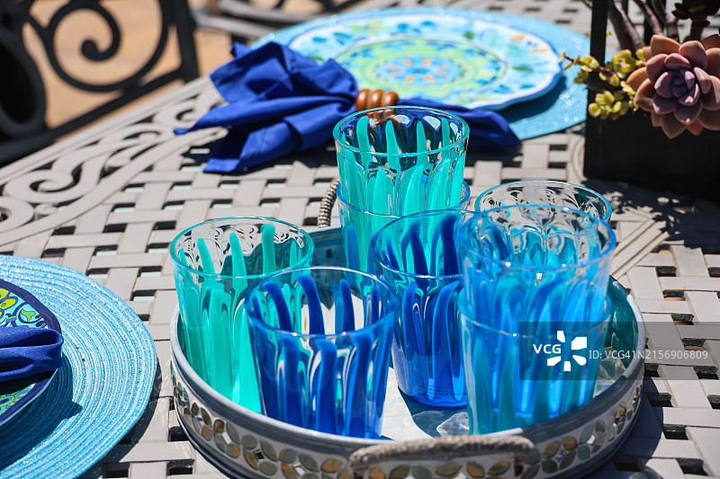 户外餐具图片素材