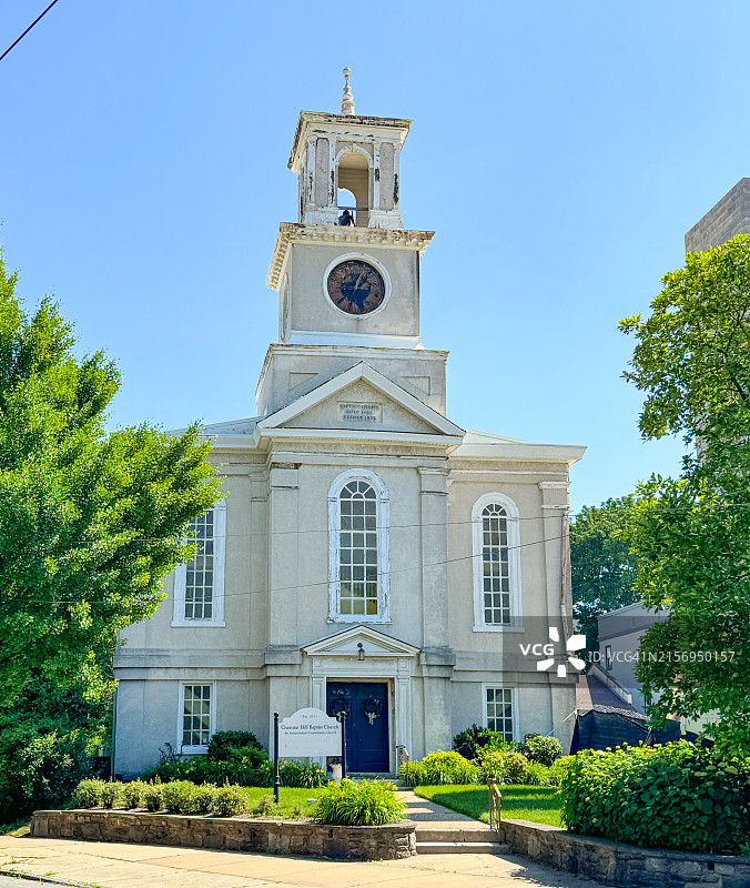 费城栗山浸信会教堂立面图片素材