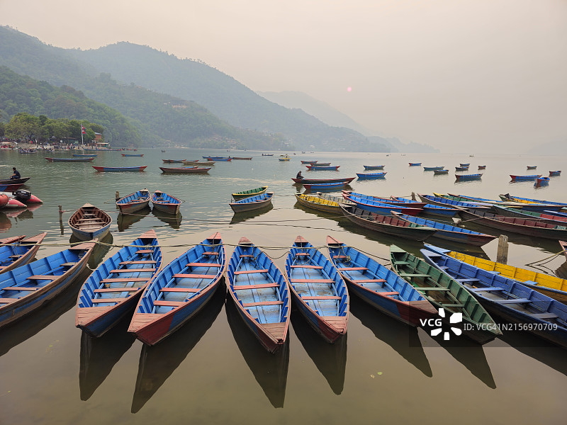 博卡拉：费瓦湖图片素材