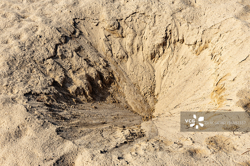 沙地漏斗坑图片素材