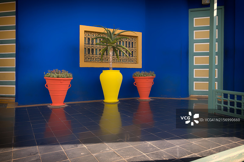 马拉喀什马若雷尔花园景观图片素材