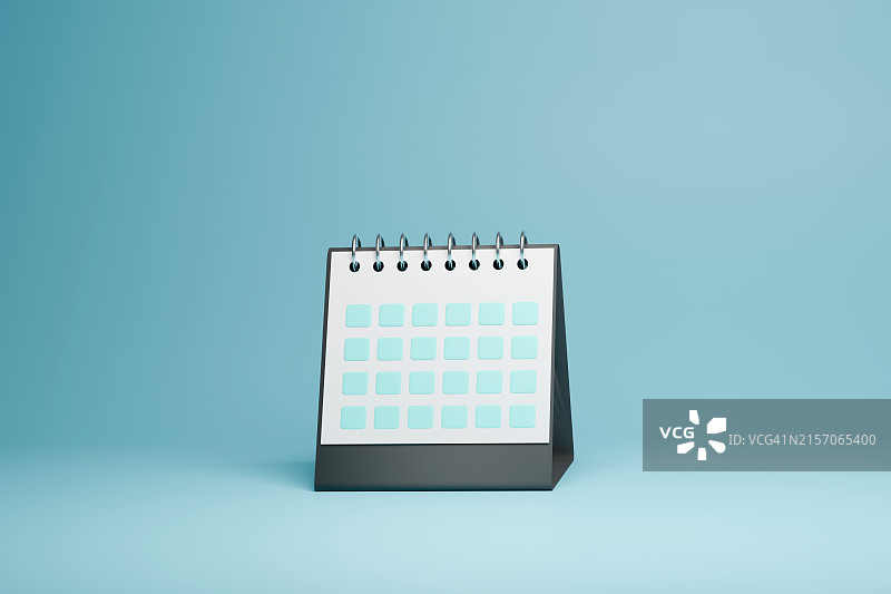 带蓝色背景的黑色日历图片素材