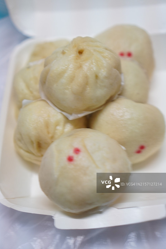 中式猪肉包图片素材