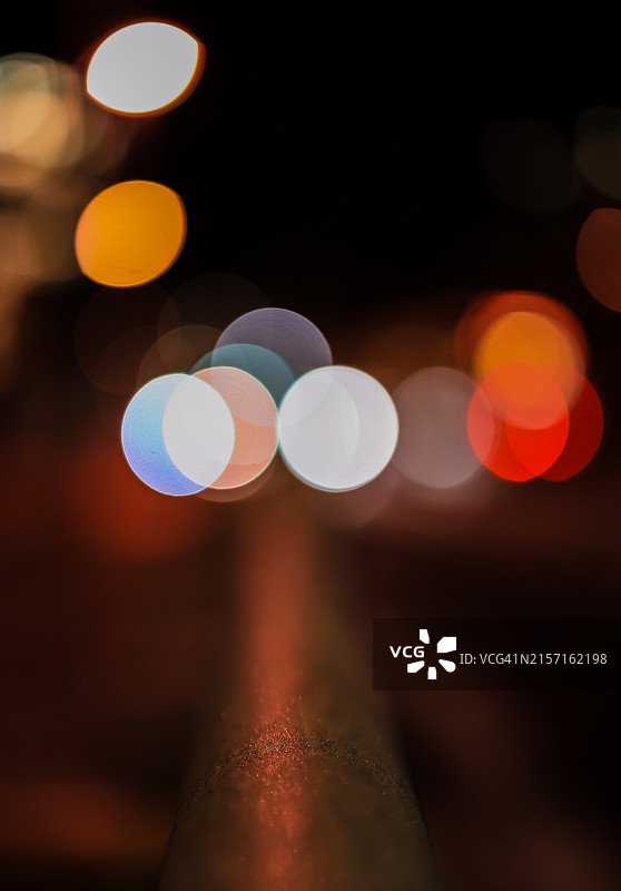 夜晚城市灯光特写图片素材