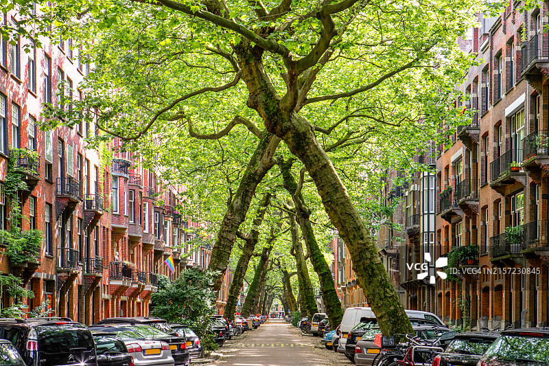 Lomanstraat -阿姆斯特丹最独特的街道图片素材