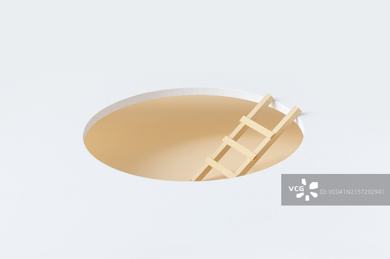 自由概念静物与梯子图片素材