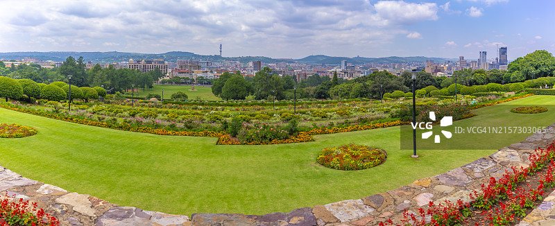 南非比勒陀利亚联邦大厦及花园景色图片素材