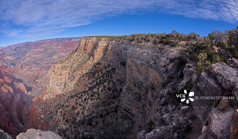 美国亚利桑那州大峡谷隐士路深渊瞭望台悬崖风光图片素材
