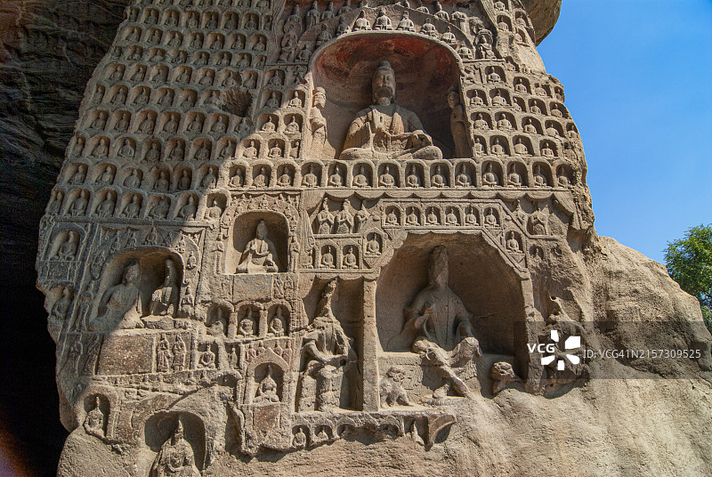 中国山西云冈石窟（联合国教科文组织世界遗产）图片素材