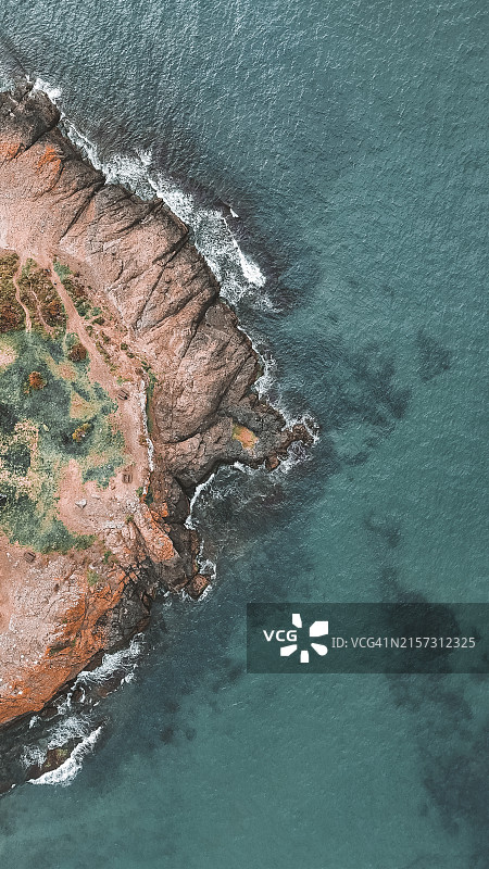 土耳其海滩岩石高角度景观图片素材