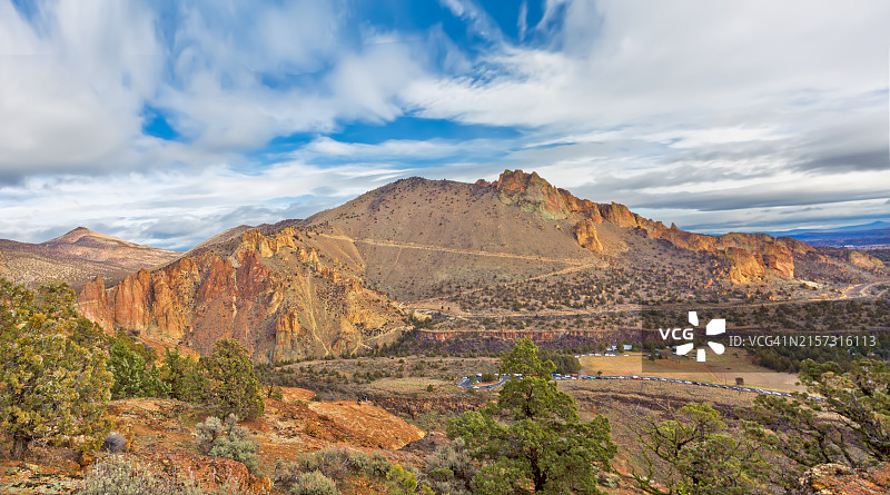 美国俄勒冈州的壮丽山景图片素材