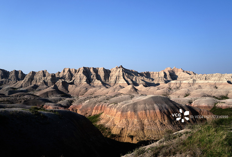 南达科他州彭宁顿东中部的岩层景观，美国图片素材