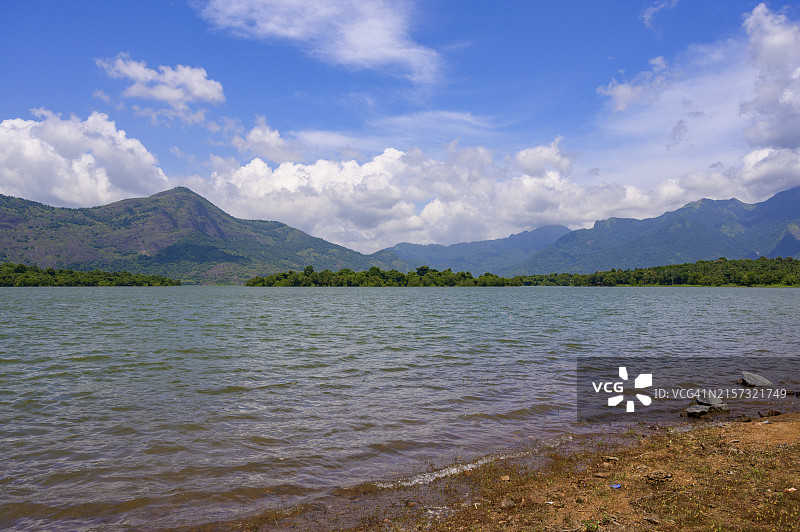 印度湖泊的壮丽景色图片素材
