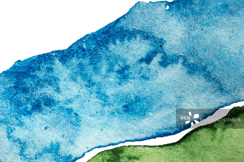 蓝绿色条纹水彩背景图片素材