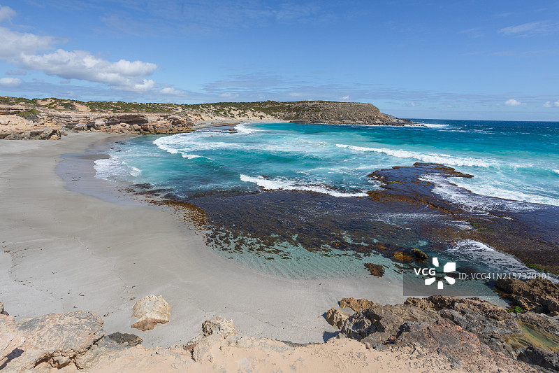 西万纳海滩：艾尔半岛斯利福德湾，南澳大利亚图片素材