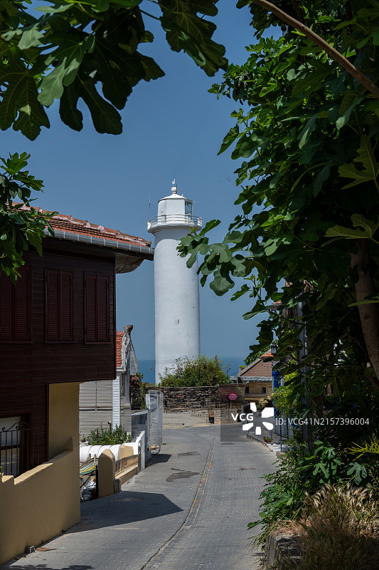 阿纳多卢费内尔灯塔和村庄风光图片素材
