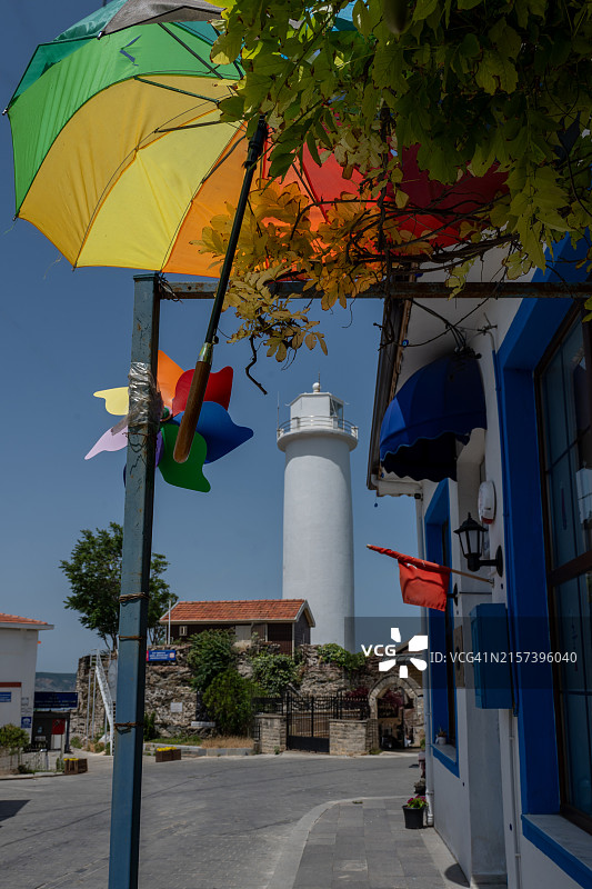 阿纳多卢费内尔灯塔和村庄风光图片素材