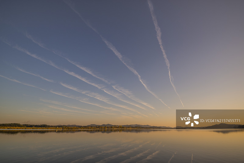 忠清南道扶余郡锦江及其河岸风光图片素材