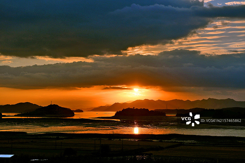 高兴郡中山日落展望台，全罗南道图片素材