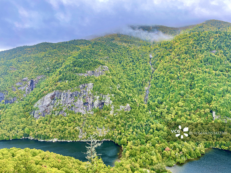 纽约秋季普莱西德湖图片素材