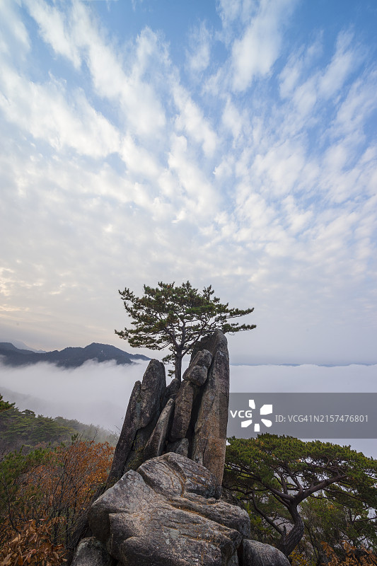 忠清北道堤川市外率峰图片素材