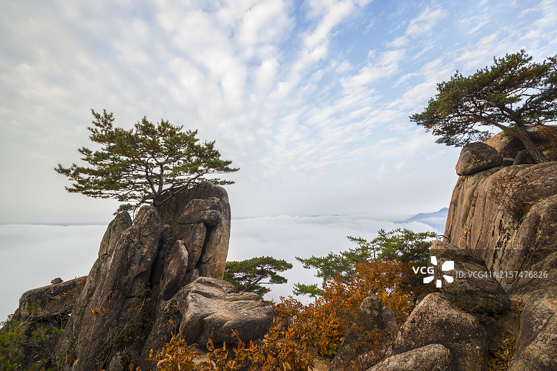 忠清北道堤川市外率峰图片素材